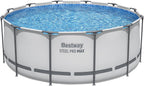 Aufstellpool Steel Pro MAX rund 366 x 122 cm 10250 Liter mit Filterpumpe Sicherheitsleiter und Abdeckplane Modell 56420