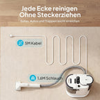 Polsterreiniger Nasssauger LVCUCM002 mit Dampffunktion 15 kPa und 1,6 L Tank für Teppiche Sofa und Auto