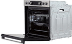 Einbauherd Set Heißluft Inox Set 4 77L Glaskeramik Kochfeld mit ExtraSteam AirFry PizzaMode PerfectGrill EcoClean