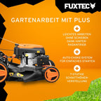 Benzin Rasenmäher FX-RM5196 196cc 4-Takt 51cm Schnittbreite 4in1 Mulchen Seitenauswurf 60L Fangkorb Radantrieb
