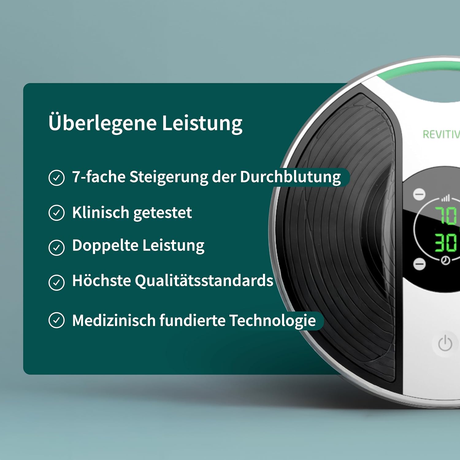 Knie- und Bein Durchblutungsstimulator Medic Plus batteriebetrieben mit NMES Funktion