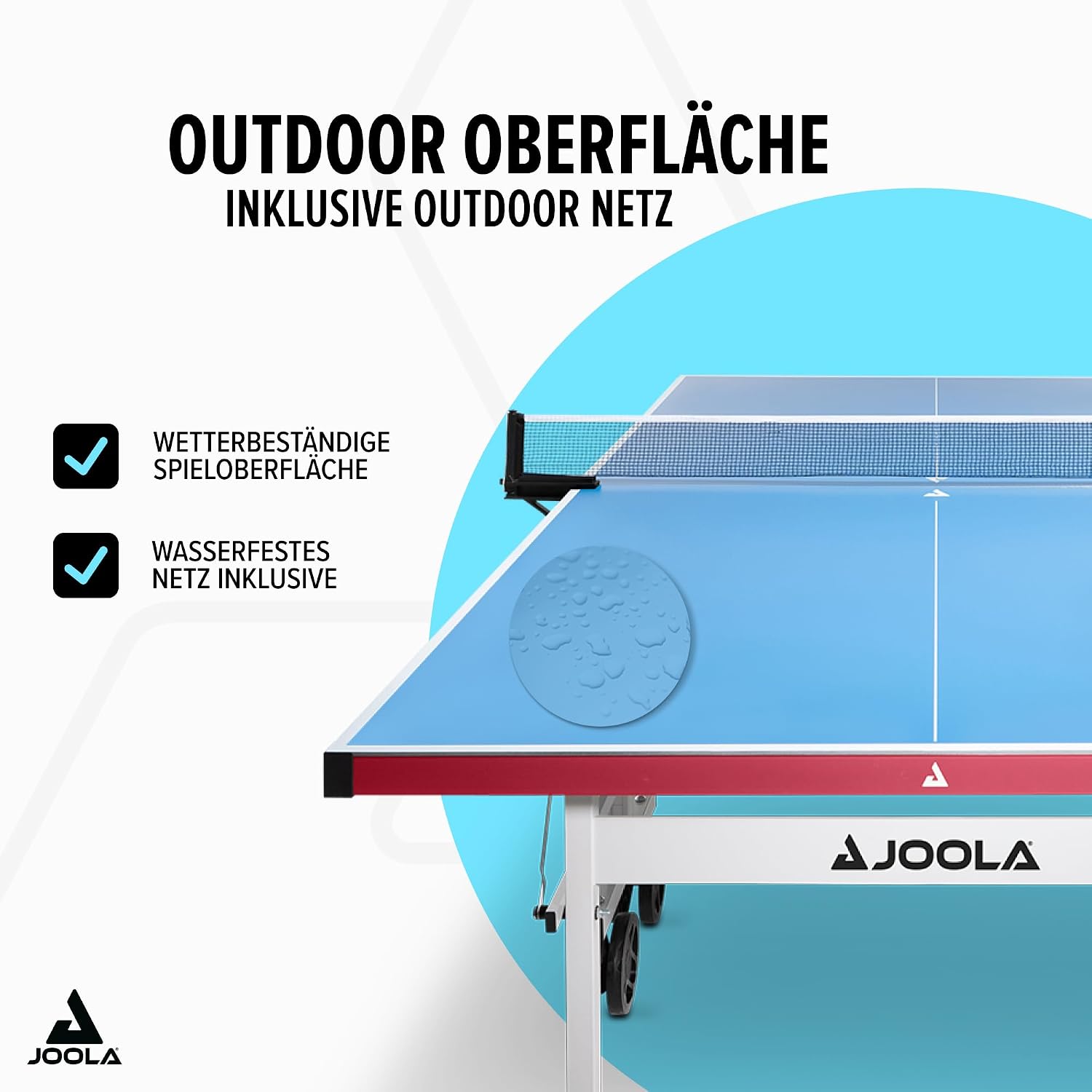 Tischtennisplatte Outdoor 11650 6mm Aluminium Verbundplatte klappbar Untergestell inkl Netz wetterfest