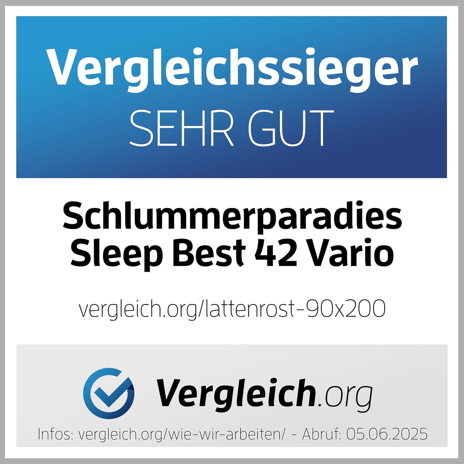 Lattenrost Vario Sleep Best 42 140x200 cm 7 Zonen Kopfteil verstellbar 42 Federleisten Härteregulierung Mittelgurt aus Buche