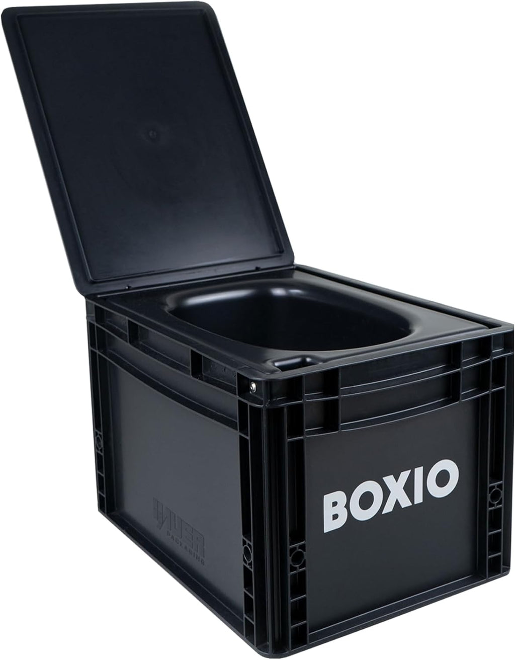 Kompakte Camping Trockentrenntoilette 40x30 Eurobox Basis ohne Chemie ohne Strom tragbar für Van Camping Outdoor