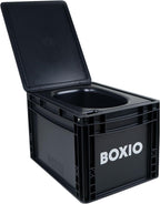 Kompakte Camping Trockentrenntoilette 40x30 Eurobox Basis ohne Chemie ohne Strom tragbar für Van Camping Outdoor