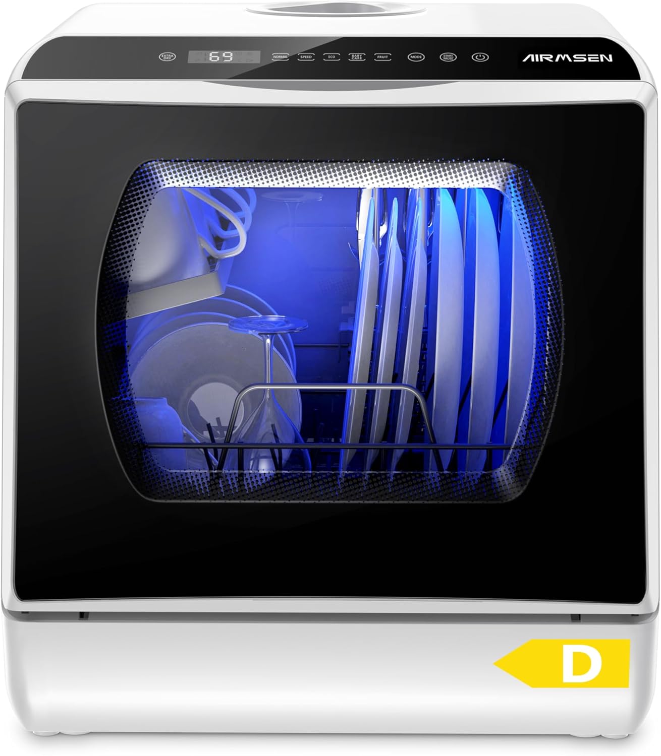 Tischgeschirrspüler AE-TDQR03 kompakt 5L Wassertank 6 Programme LED Display Touch Steuerung