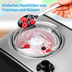 Eismaschine mit Kompressor 1,5 L MD 18387 selbstkühlend 150 W für Eiscreme Frozen Yoghurt Sorbet