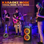 Bluetooth Lautsprecher 240W Max T11 IPX6 115dB Subwoofer RGB Licht Mikrofon Gitarren Eingang für Party