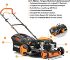 Benzin Rasenmäher FX-RM5196 196cc 4-Takt 51cm Schnittbreite 4in1 Mulchen Seitenauswurf 60L Fangkorb Radantrieb