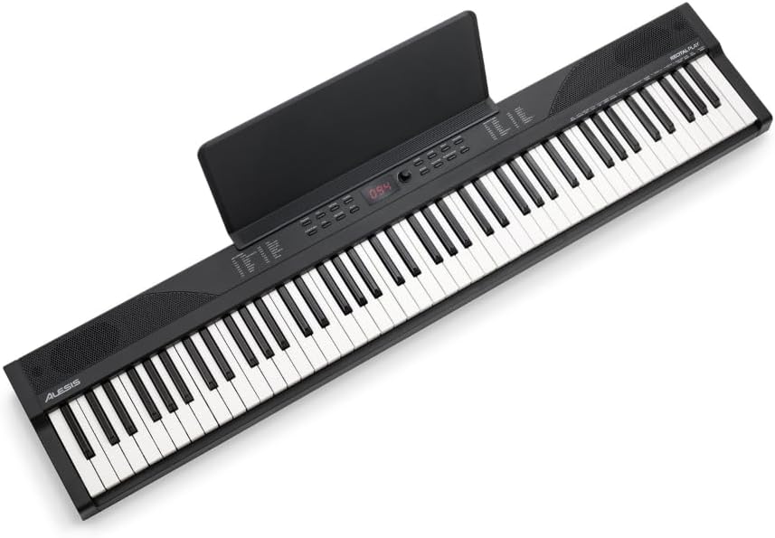 Digitalpiano 88 Tasten RECITALPLAY mit 480 Sounds USB MIDI Ständer Pedal Kopfhörer und Tasche