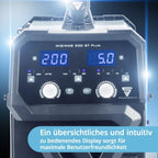 MIG MAG Schweißgerät 200A IGBT Inverter FLUX Lift TIG MMA synergischer Drahtvorschub 230V Metall