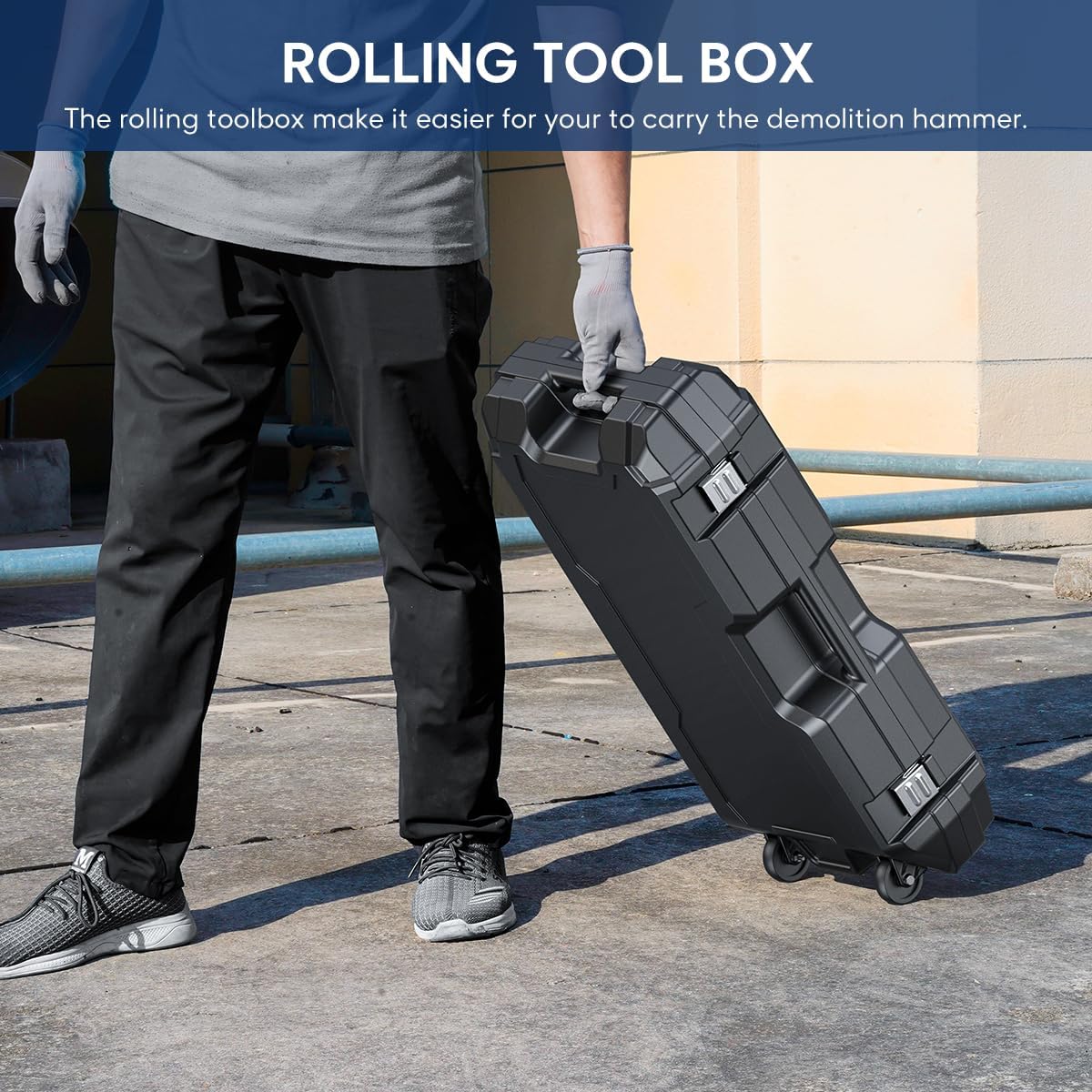 Abbruchhammer SDS-Hex 1700 W 65 J Z1G-DS-107HC Beton Stemmhammer mit Meißel Set und Transportkoffer
