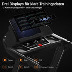 Laufband klappbar mit Steigung SF20 12 kmh 3 PS Motor 15 Prozent Neigung 136 kg Tragkraft LED Anzeige
