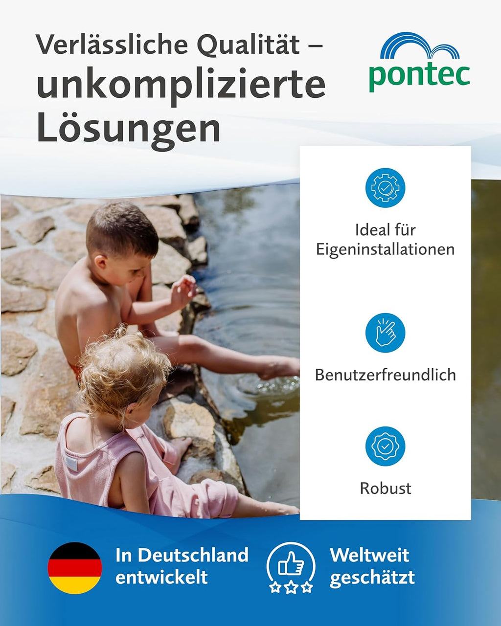 Teichfilterset mit Filterpumpe und Durchlauffilter MultiClear Set 8000 1500 l/h für Garten- und Teichpflege