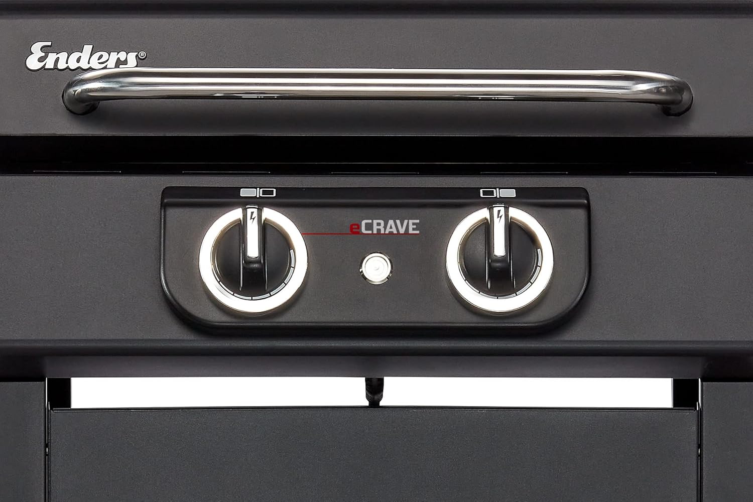 Elektrogrill eCRAVE 2 97116 2 Heizelemente 1300W 2-Zonen Grill Gussrost Grillwagen mit Stauraum Thermometer