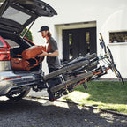 Faltbarer Fahrradträger EasyFold XT 933100 für 2 Fahrräder mit 60 kg Traglast aus Aluminium Schwarz