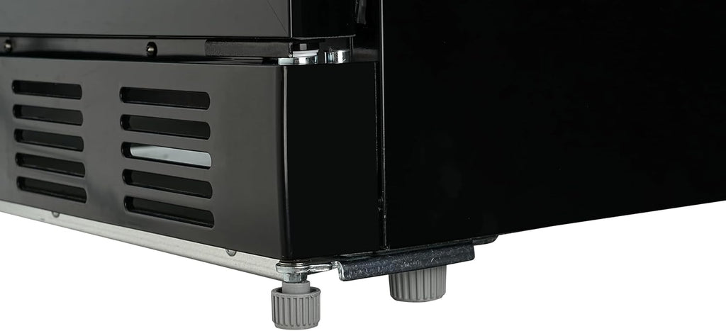 Getränkekühlschrank GSC4280B 280L Glas Tür belüftete Kühlung 6 verstellbare Regale Schloss Schwarz freistehend