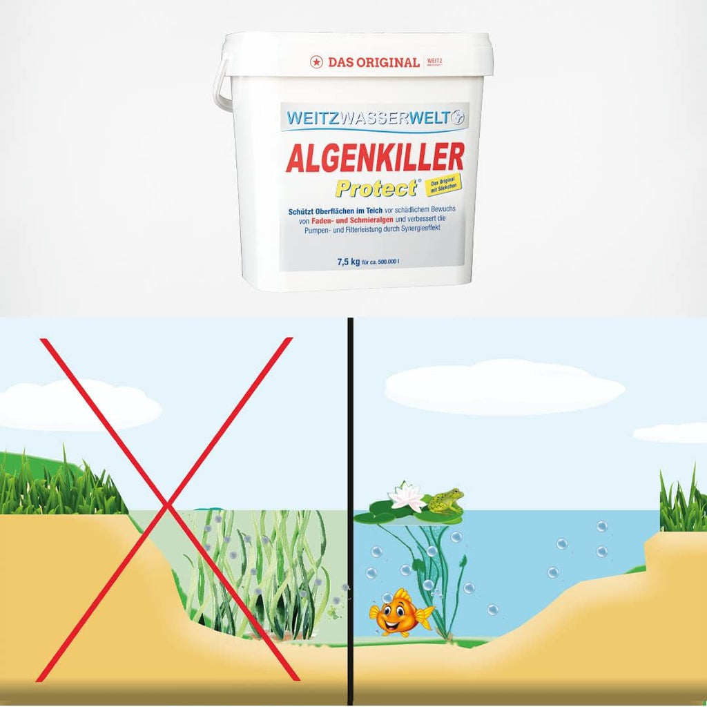 Teichpflege Granulat 1,5 kg für bis zu 100000 Liter gegen Algen und Biofilm Oberflächenschutz körnig