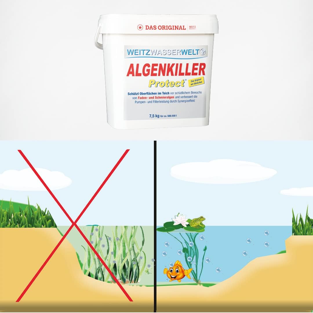 Teichpflege Granulat 1,5 kg für bis zu 100000 Liter gegen Algen und Biofilm Oberflächenschutz körnig