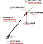 Akku Teleskop Heckenschere 18V 50 cm Schnittlänge 25 mm Zahnabstand GP-HH 18/50 Li T BL