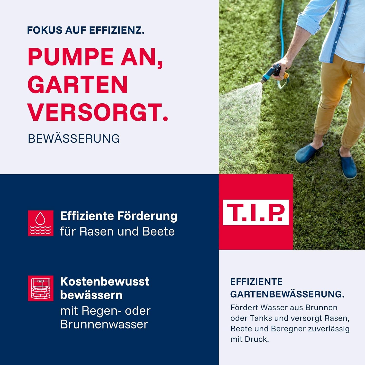 Gartenpumpe Edelstahl GP 5000 INOX 1200W 5000 l/h 45 m Förderhöhe 4,5 bar selbstansaugend Jet-System