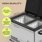 Kompressor Kühlbox 38L Dual Zone Kühl Gefrierbox 12V 230V Auto Camping Icecube Dual 40 bis -20°C