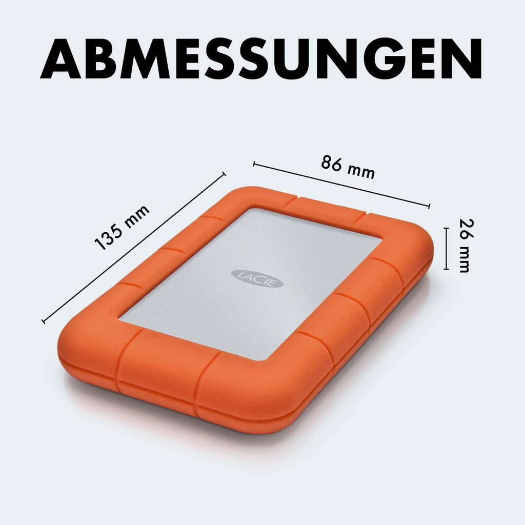 Externe Festplatte 5TB 2,5 Zoll USB 3.0 stoßfest Rugged Mini STJJ5000400 Orange PC Mac kompatibel