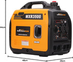 Inverter Stromgenerator MXR3500 3300W Benzin 4-Takt mit 230V Steckdosen USB Anschluss und Eco-Modus