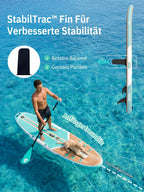 Aufblasbares Stand Up Paddle Board SUPNPFR320 320 cm 200 kg mit Kajaksitz Paddel Pumpe und Rucksack