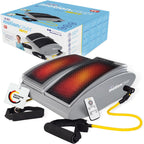 Elektrisches Fußmassagegerät mit Gehsimulation 10 Vibrationsstufen Infrarot-Wärme 30–50 °C inkl Trainingsbänder