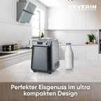 Kompakt Eismaschine & Joghurtbereiter EZ 7407 mit Kompressor 1,2 L 2-in-1 Eis Sorbet Frozen Joghurt inkl Zubehör