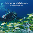 Unterwasser-Scooter mit Daumensteuerung kompakt tragbar für Tauchen Schnorcheln SUP Board Subnado Grau Rot