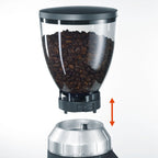 Elektrische Kaffeemühle CM800 mit Kegelmahlwerk 350 g Bohnenbehälter 40 Mahlgradeinstellungen und 128 W