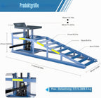 Hydraulische Auffahrrampe 2 Stück 5 t höhenverstellbar 24,9–38,1 cm aus Stahl
