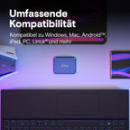 Externe SSD X10 2TB USB-C 3.2 Gen2 bis 2100MB/s IP65 wasser- und staubgeschützt für PC Mac Smartphone Spielkonsole