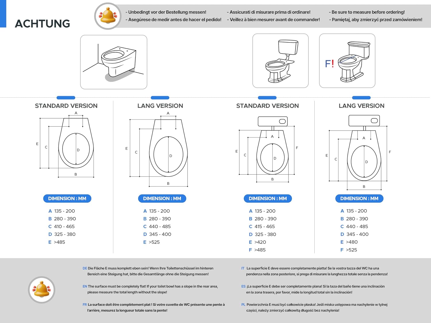 Bidet-Toilettensitz J430R mit Fernbedienung Selbstleerendem Wassertank und Energiesparfunktion