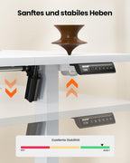 Elektrischer Höhenverstellbarer Schreibtisch EGESD88W 160x80 cm Memory Funktion 72-118 cm Stehschreibtisch Kabelmanagement