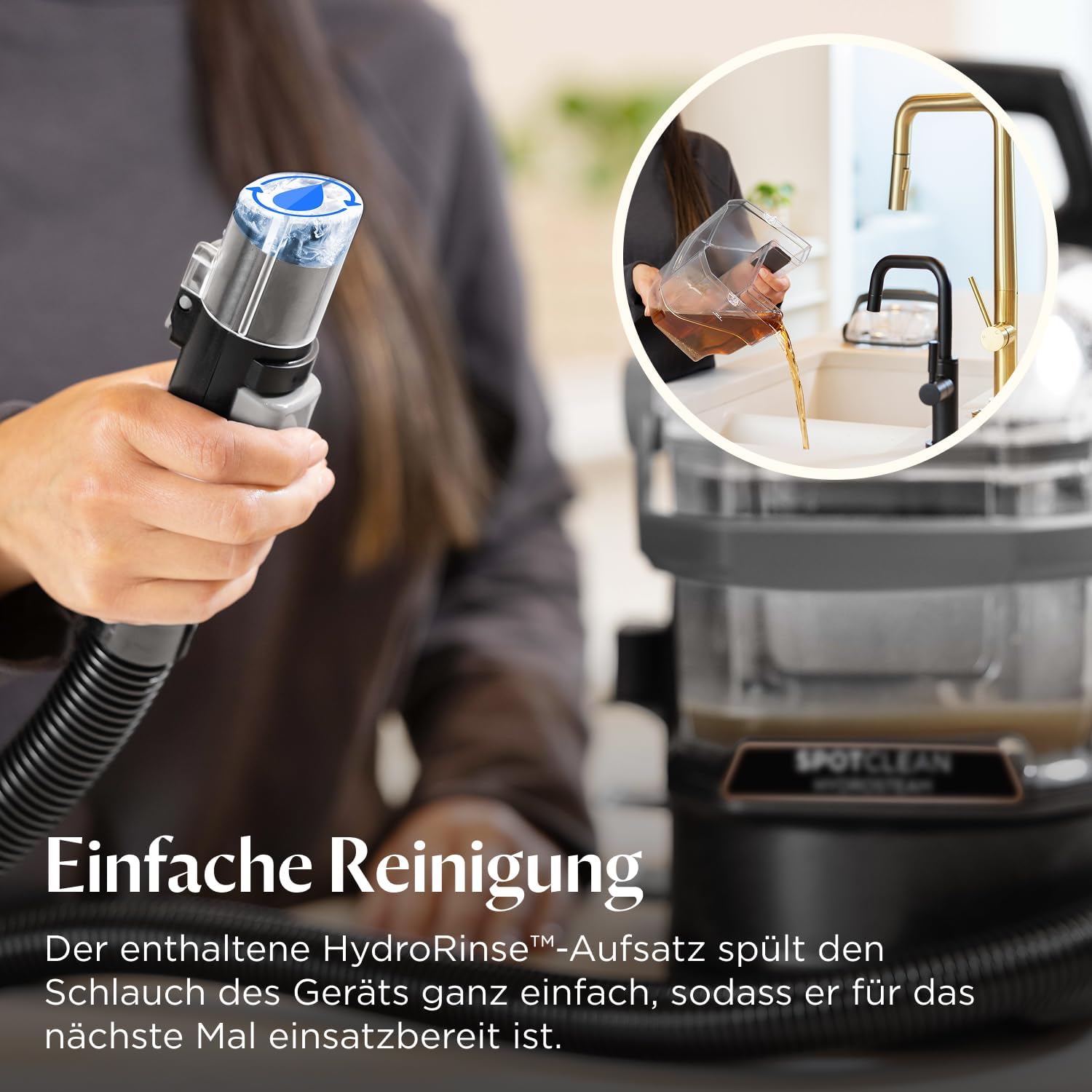 Polster- und Teppichreiniger Nasssauger mit Dampf HydroSteam 1000W Modell 3689N 1,9L Tank für Sofa Auto Teppich