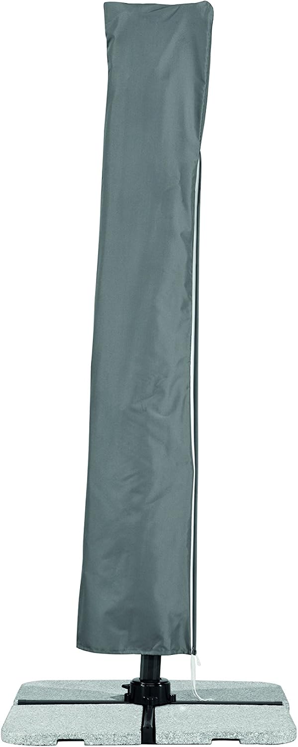 Sonnenschirm 300x300 cm quadratisch mit Alu Stahl Gestell Polyester UV Schutz 50+ anthrazit 782-15