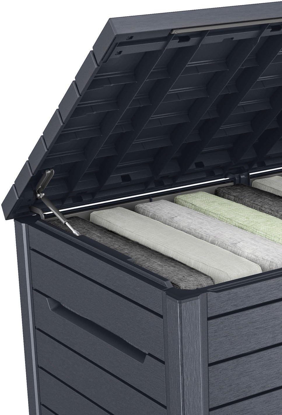 Auflagenbox Goliath XXL 870L Kunststoff Kissenbox 147x86x83 cm wasserdicht mit Belüftung Deckel 50 kg belastbar