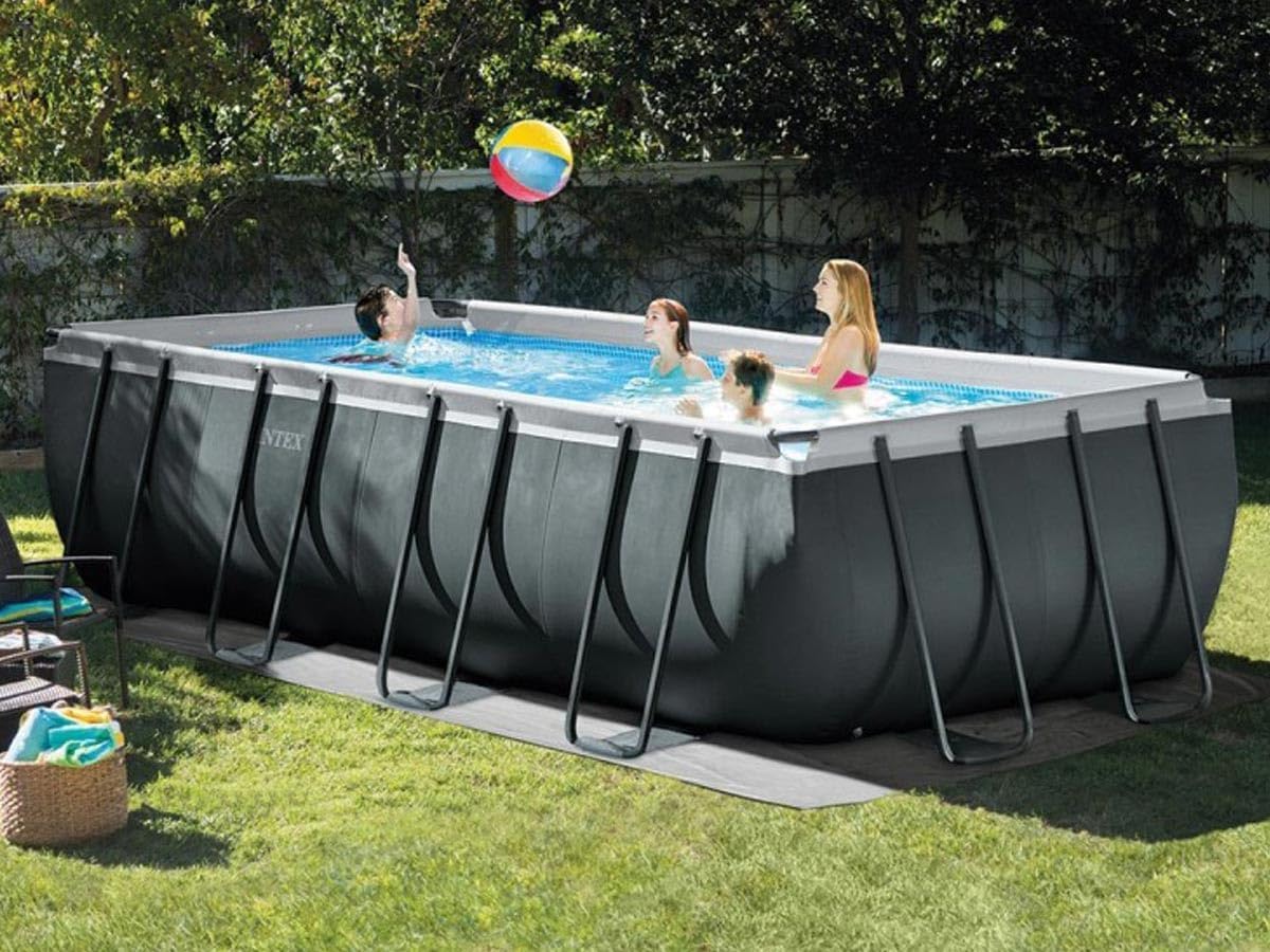 Aufstellpool Rahmenpool rechteckig 549 x 274 x 132 cm Ultra XTR 26356 mit Sandfilterpumpe Leiter Abdeckung