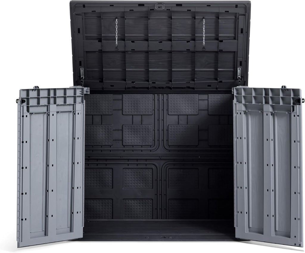 Mülltonnenbox Store It Out Pro 1200L 145.5x82x123cm wetterfest abschließbar Polypropylen für 2x 240L Mülltonnen