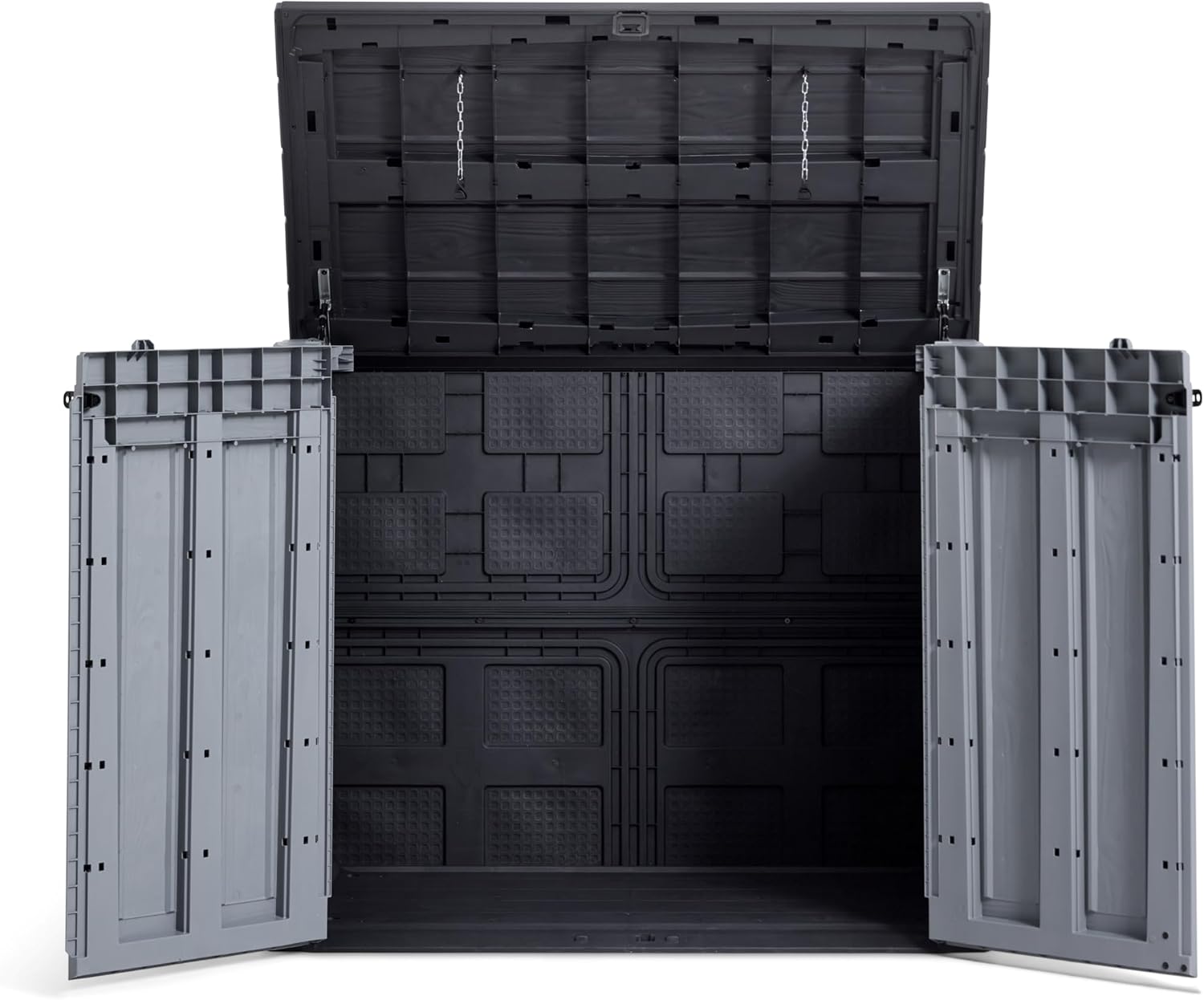 Mülltonnenbox Store It Out Pro 1200L 145.5x82x123cm wetterfest abschließbar Polypropylen für 2x 240L Mülltonnen