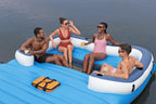 Aufblasbare Badeinsel Hydro-Force Tropical Breeze 43105 für bis zu 6 Personen 389 x 274 cm PVC mit Sonnendach
