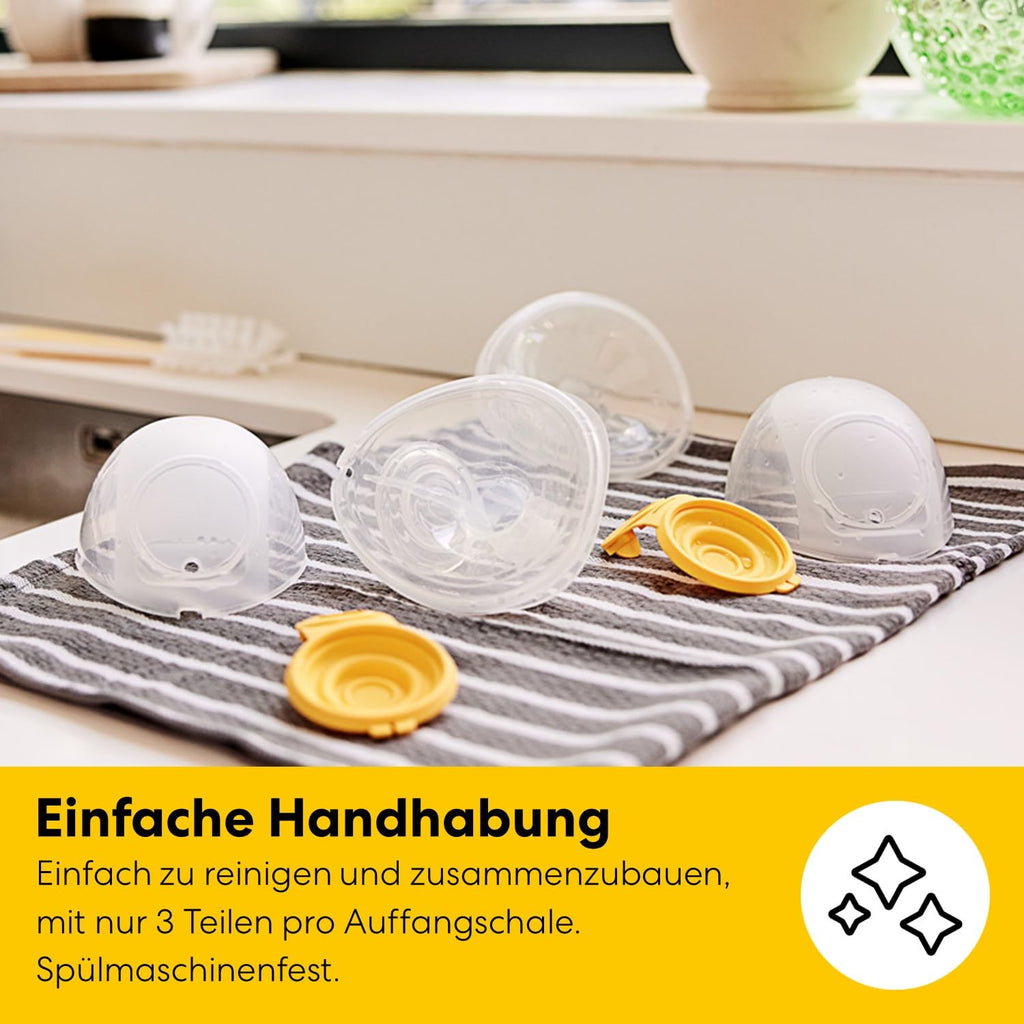 Elektrische Doppelmilchpumpe Freestyle Hands Free App Verbindung tragbar 24 dB Akku betrieben inkl Auffangschalen