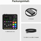Audio Produktionssystem RØDECaster Duo RC Duo 4-Kanal Mixer mit USB-C Bluetooth Wi-Fi Dual USB und Touchscreen