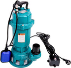 Fäkalienpumpe Tauchpumpe mit Zerkleinerer 1500 W 300 l/min 18 m Förderhöhe 230 V mit 2 Zoll Kupplung und 30 m Schlauch