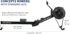 Rudergerät RowErg Modell D Luftwiderstand Standardbeine PM5 Monitor Schwarz