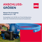 Poolpumpe mit Vorfilter SPP 600 FT 13000 l/h Fördermenge für Pools bis 40 m³ 600 W selbstansaugend mit Timer