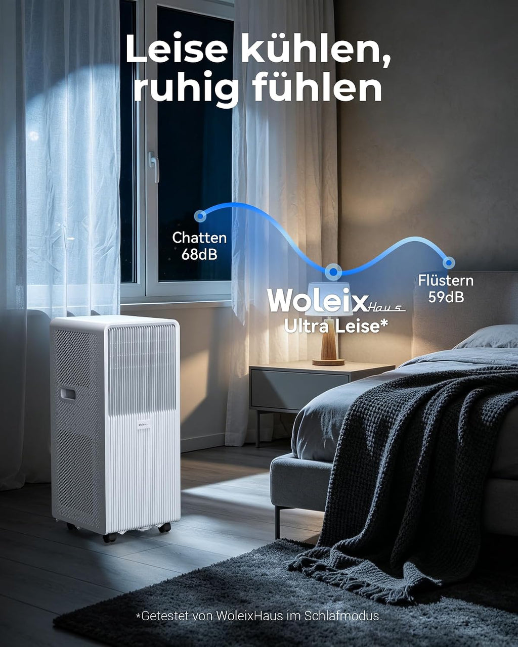Klimaanlage mobil 13200 BTU A027C-14C 58 dB Timer Abluftschlauch 230V Fensterkit 42x36x88cm Entfeuchtung